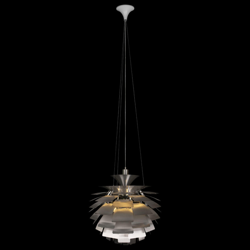 Подвесной светильник Artichoke, белый, серебро, 620 мм - Moonzana