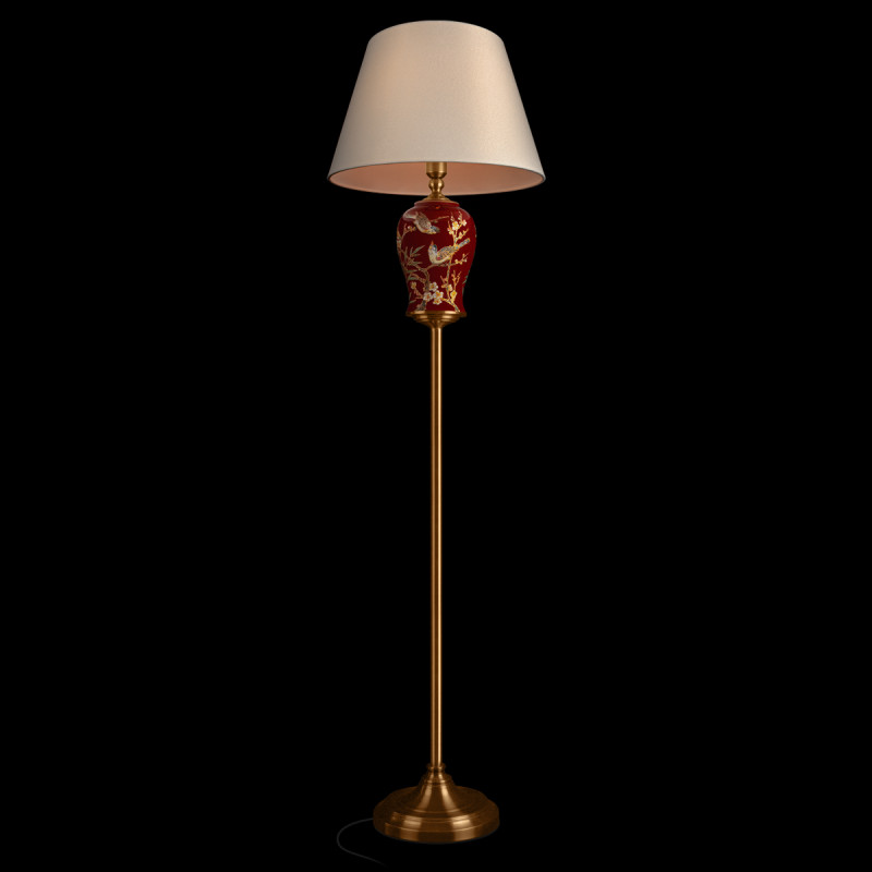 Торшер Dahlia, бордовый, бронза, 1600 мм - Moonzana