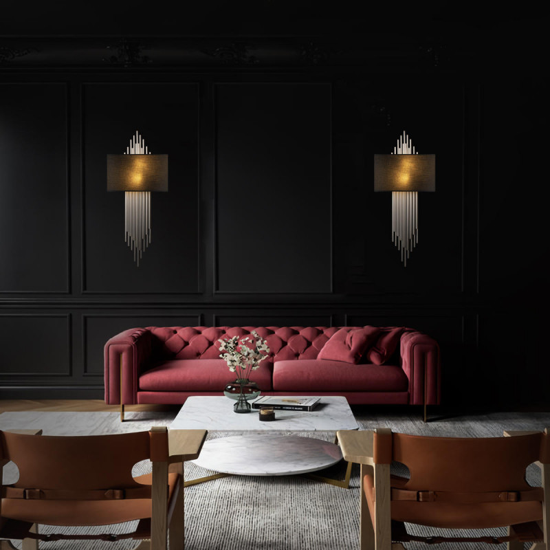 Бра Elegio, серебро, 950 мм - Moonzana