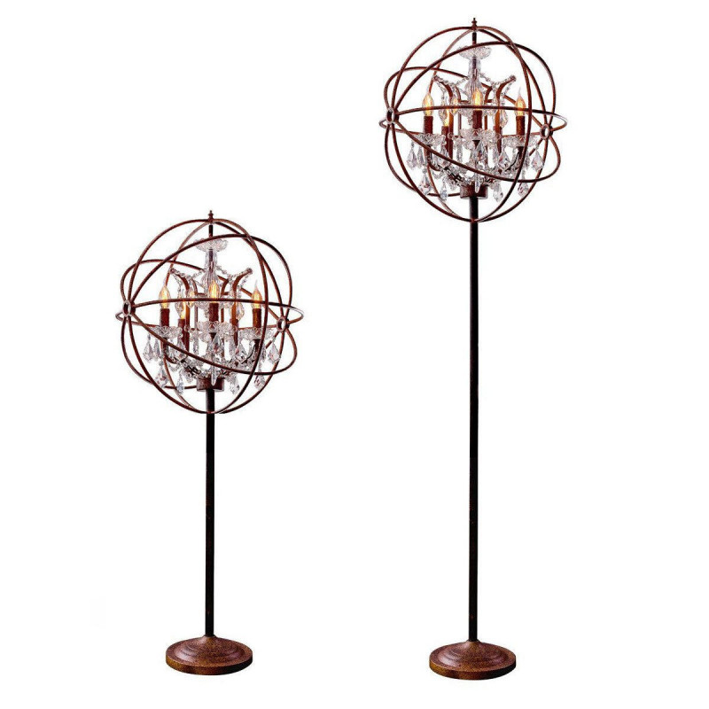 Торшер Foucaults orb crystal, коричневый, 1750 мм 