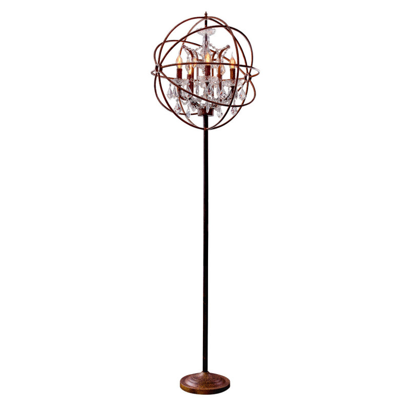 Торшер Foucaults orb crystal, коричневый, 1750 мм - Moonzana