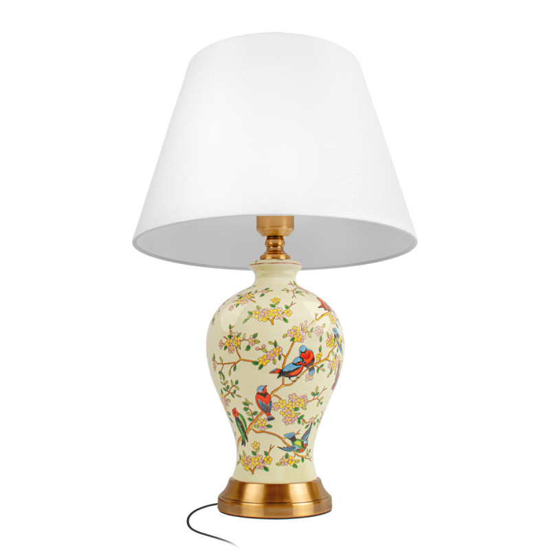 Настольная лампа Gladiole, белый, бронза, 530 мм - Moonzana