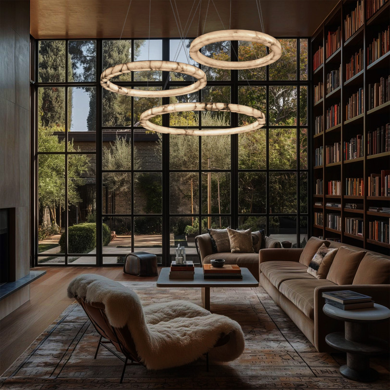 Подвесной светильник Mondrian, бронза, белый, 50 мм - Moonzana