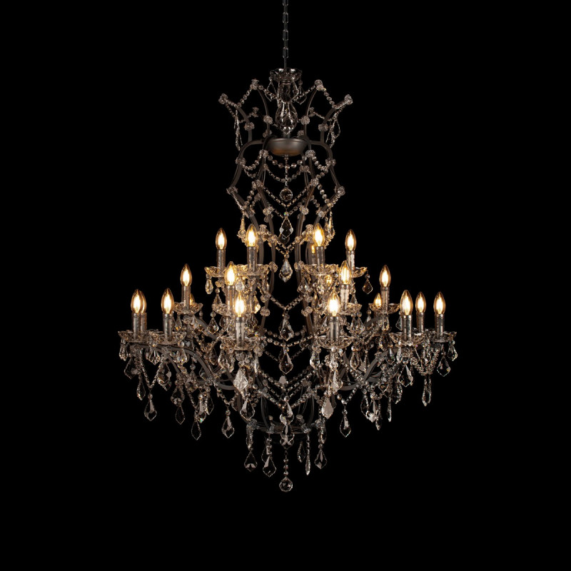 Подвесная люстра Vaille Crystal, графит, 1200 мм - Moonzana