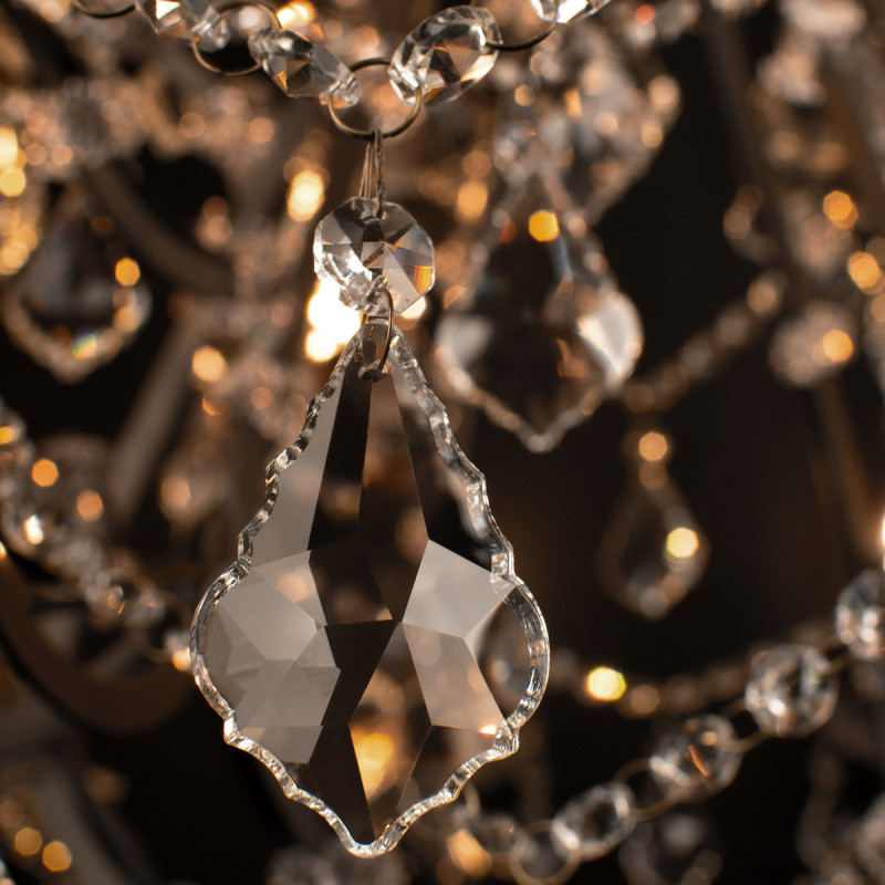 Подвесная люстра Vaille Crystal, графит, 1200 мм - Moonzana