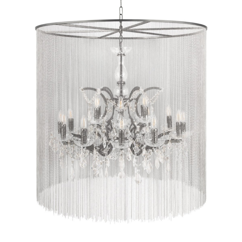 Подвесная люстра Vaille Crystal, графит, 960 мм - Moonzana