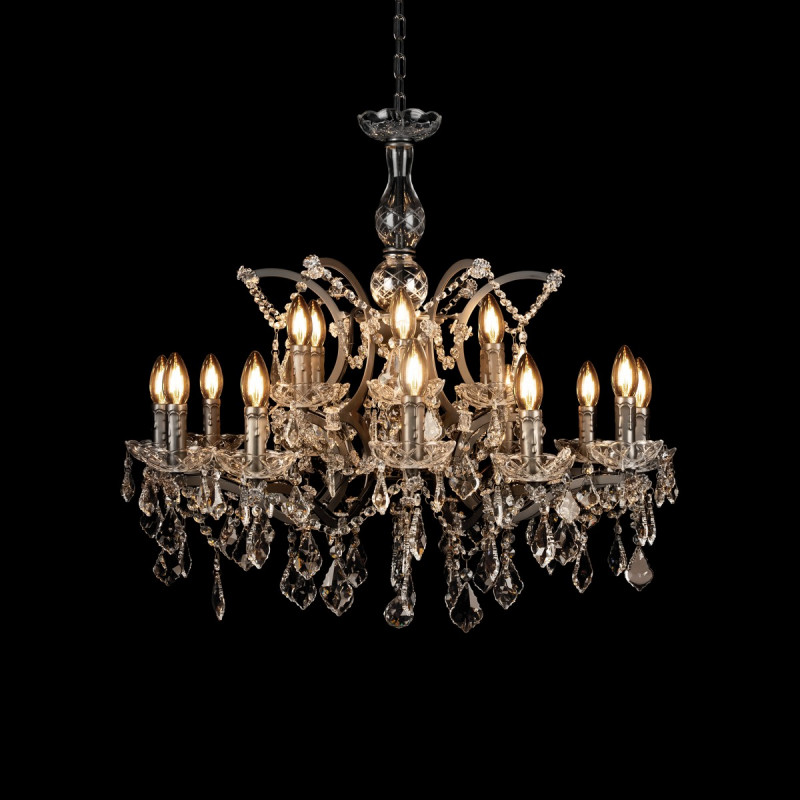 Подвесная люстра Vaille Crystal, графит, 960 мм - Moonzana