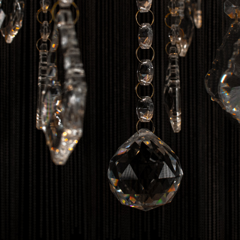 Подвесная люстра Vaille Crystal, графит, 960 мм - Moonzana