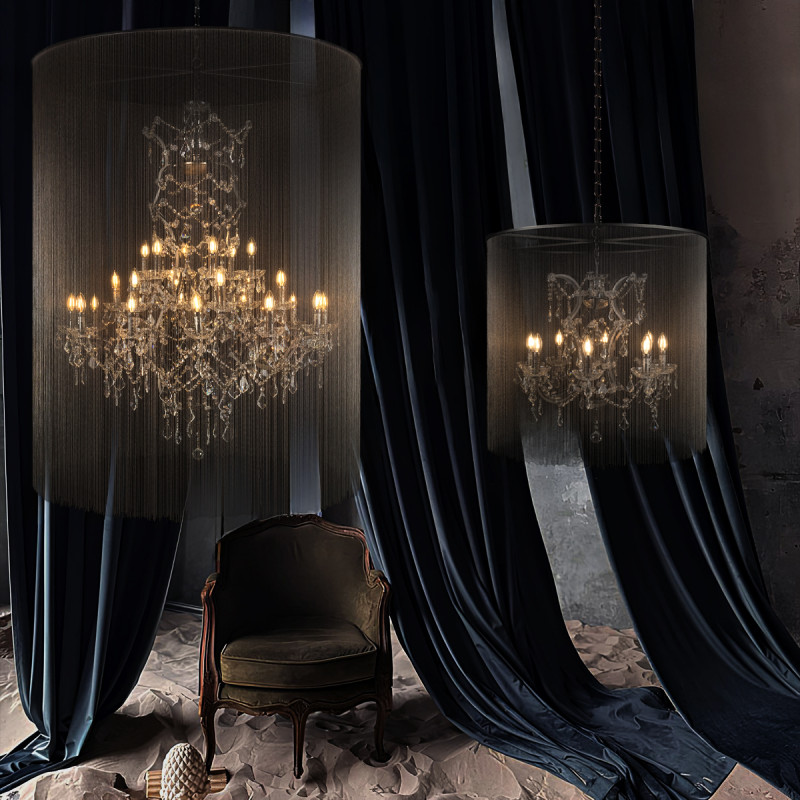 Торшер Vaille Crystal, графит, 1750 мм - Moonzana