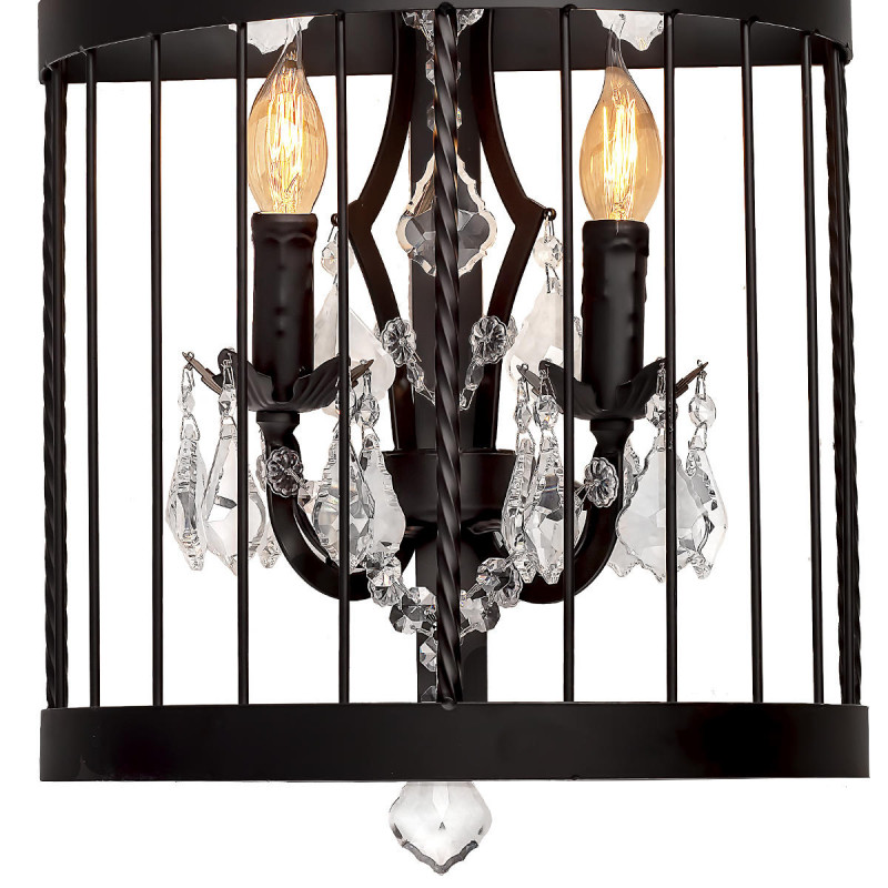Бра Vintage birdcage, черный, 530 мм - Moonzana