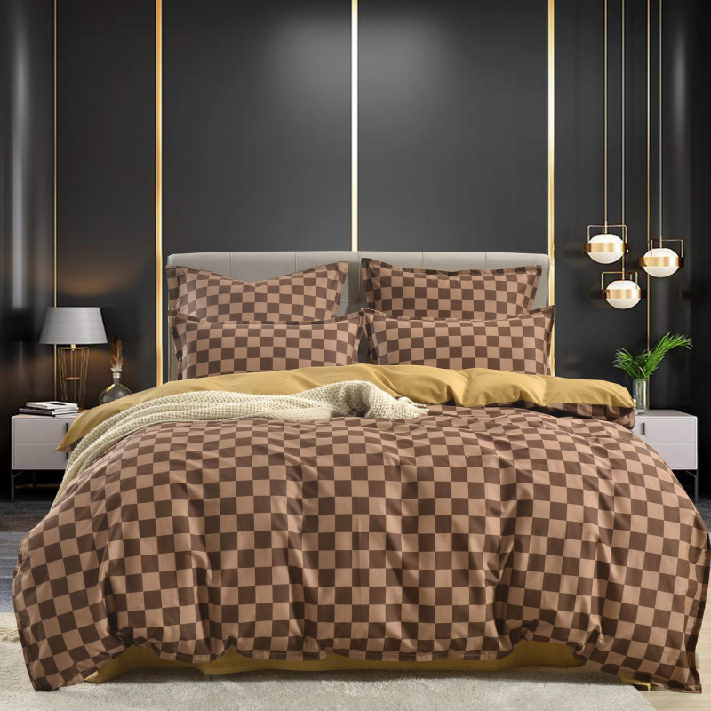 Кимберли (кофе) КПБ сатин 7Е, кофейный, Семейный - Moonzana