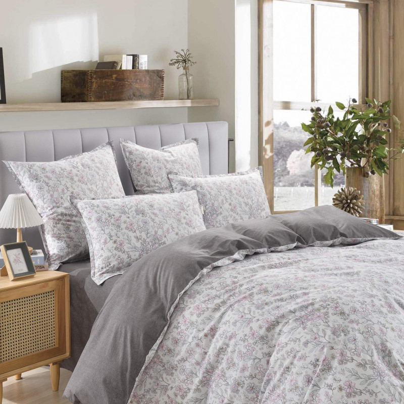 Лика (кофе) КПБ сатин 1.6, серый, Полутороспальный - Moonzana