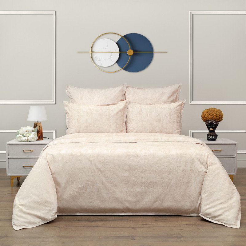 Стефани (крем) КПБ сатин 7Е, кремовый, Семейный - Moonzana