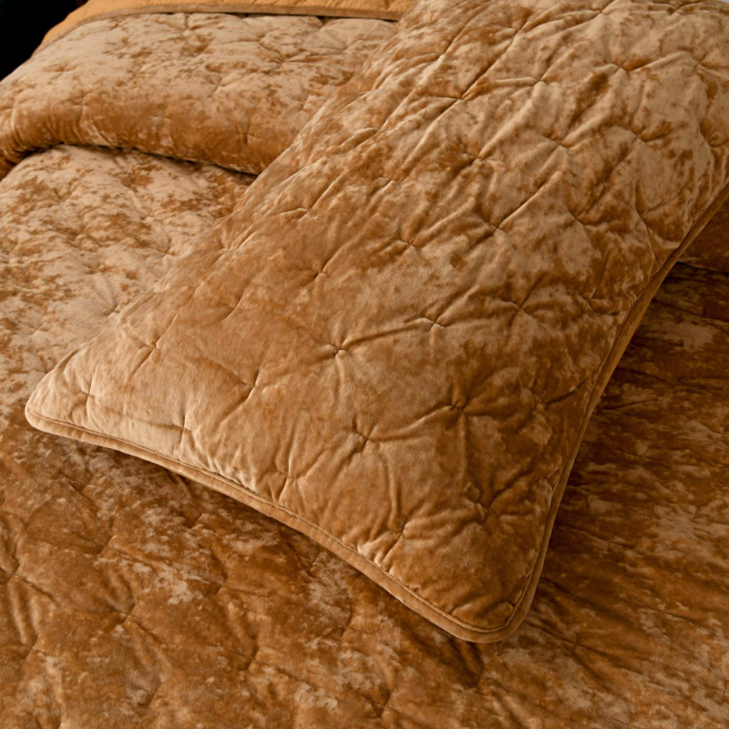 Алира (горчичный) Покрывало 240x260, 240х260 см 50х70 см - Moonzana