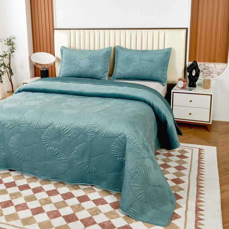 Бенита (морская волна) Покрывало 240x260, 240х260 см 50х70 см - Moonzana