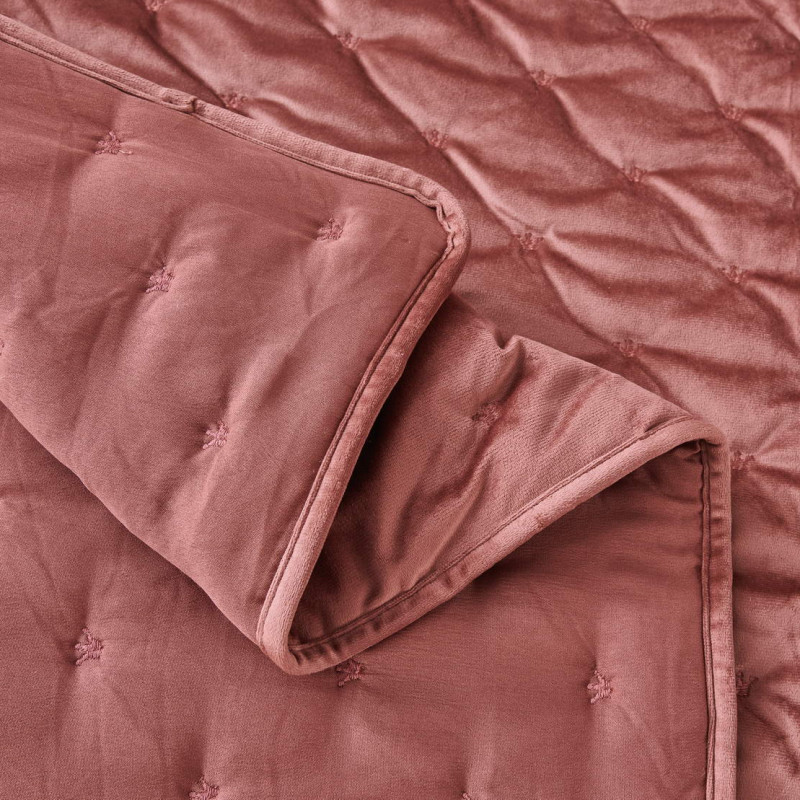 Лея (марсала) Покрывало 240x260, красный, 240х260 см 50х70 см - Moonzana