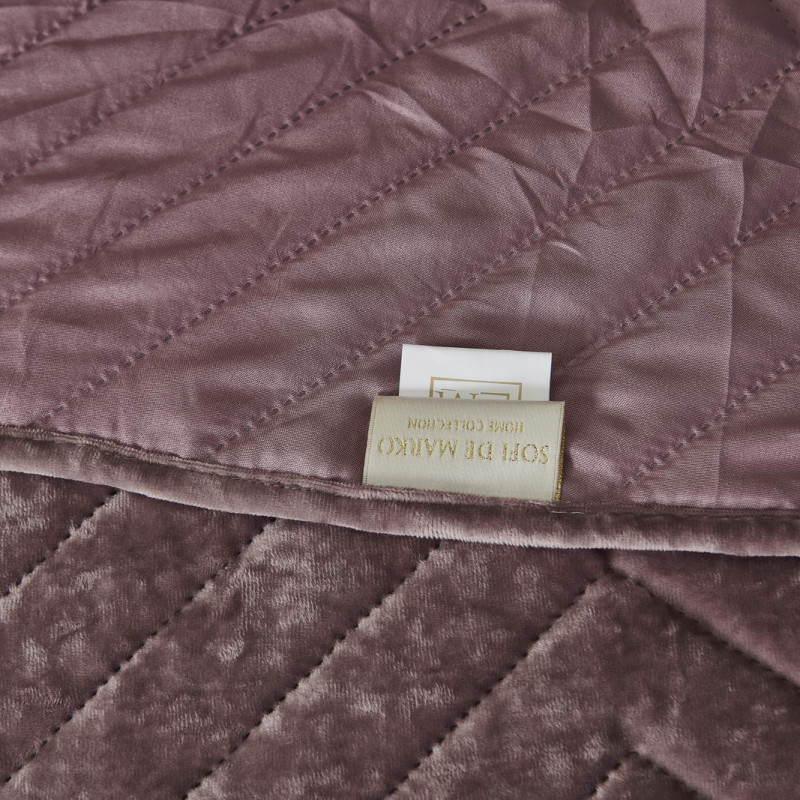Фернанд (пепел роза) Покрывало 160x220, пепел-роза, 160х220 см 50х70 см - Moonzana
