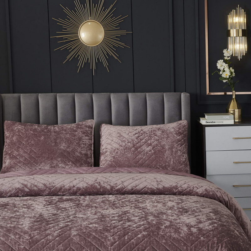 Фернанд (пепел роза) Покрывало 160x220, пепел-роза, 160х220 см 50х70 см - Moonzana