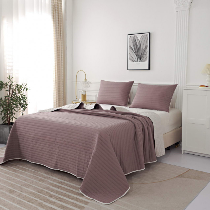 Самуэль №3 Покрывало 230х250, кремовый, 230х250 см 50х70 см - Moonzana