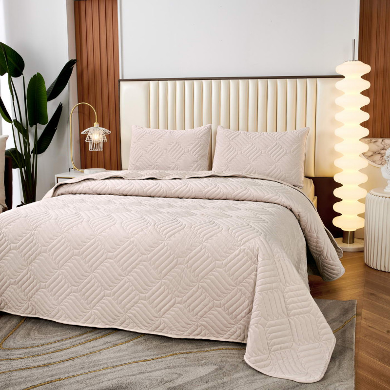 Армандо (крем) Покрывало 160х220, кремовый, 160х220 см 50х70 см - Moonzana