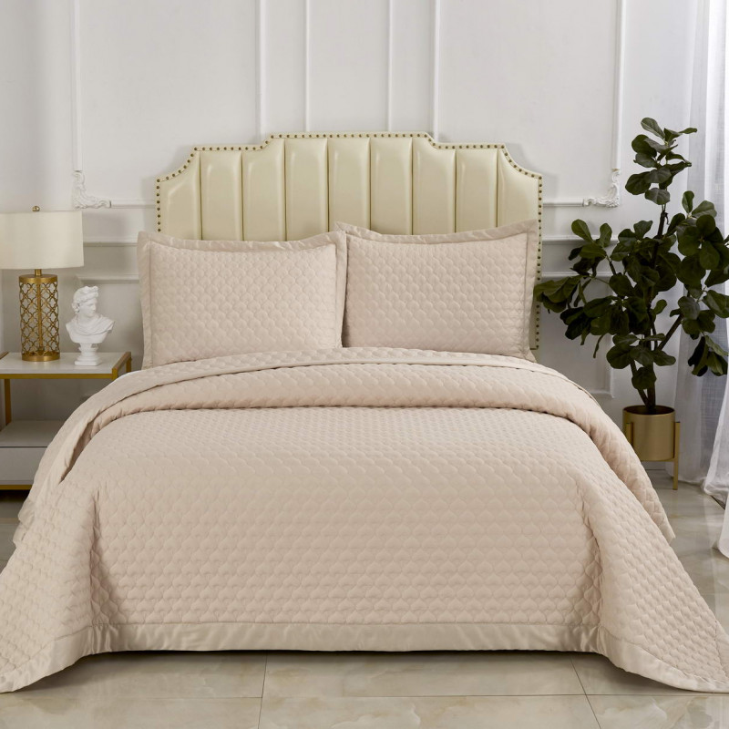 Роксалана (крем) Покрывало 160х220, бежевый, 160х220 см 50х70 см - Moonzana