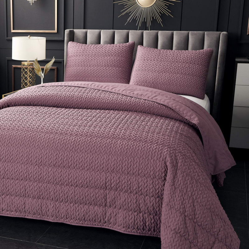 Ирма (пепел роза) Покрывало 160х220, розовый, 160х220 см 50х70 см - Moonzana
