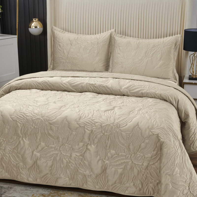 Элис №4 Покрывало 230х250, экрю, 230х250 см 50х70 см - Moonzana