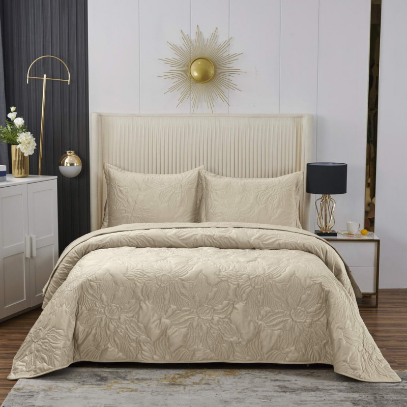 Элис №4 Покрывало 230х250, экрю, 230х250 см 50х70 см - Moonzana